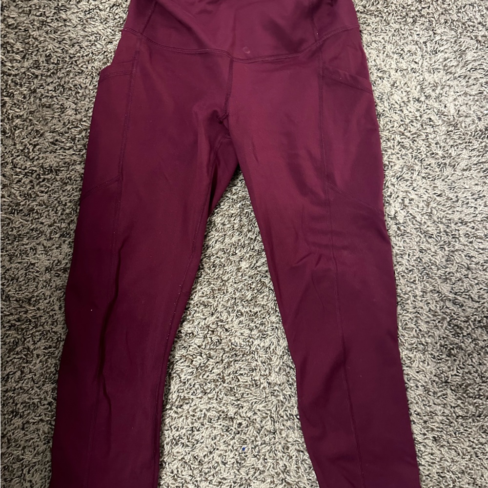 burgundy leggings